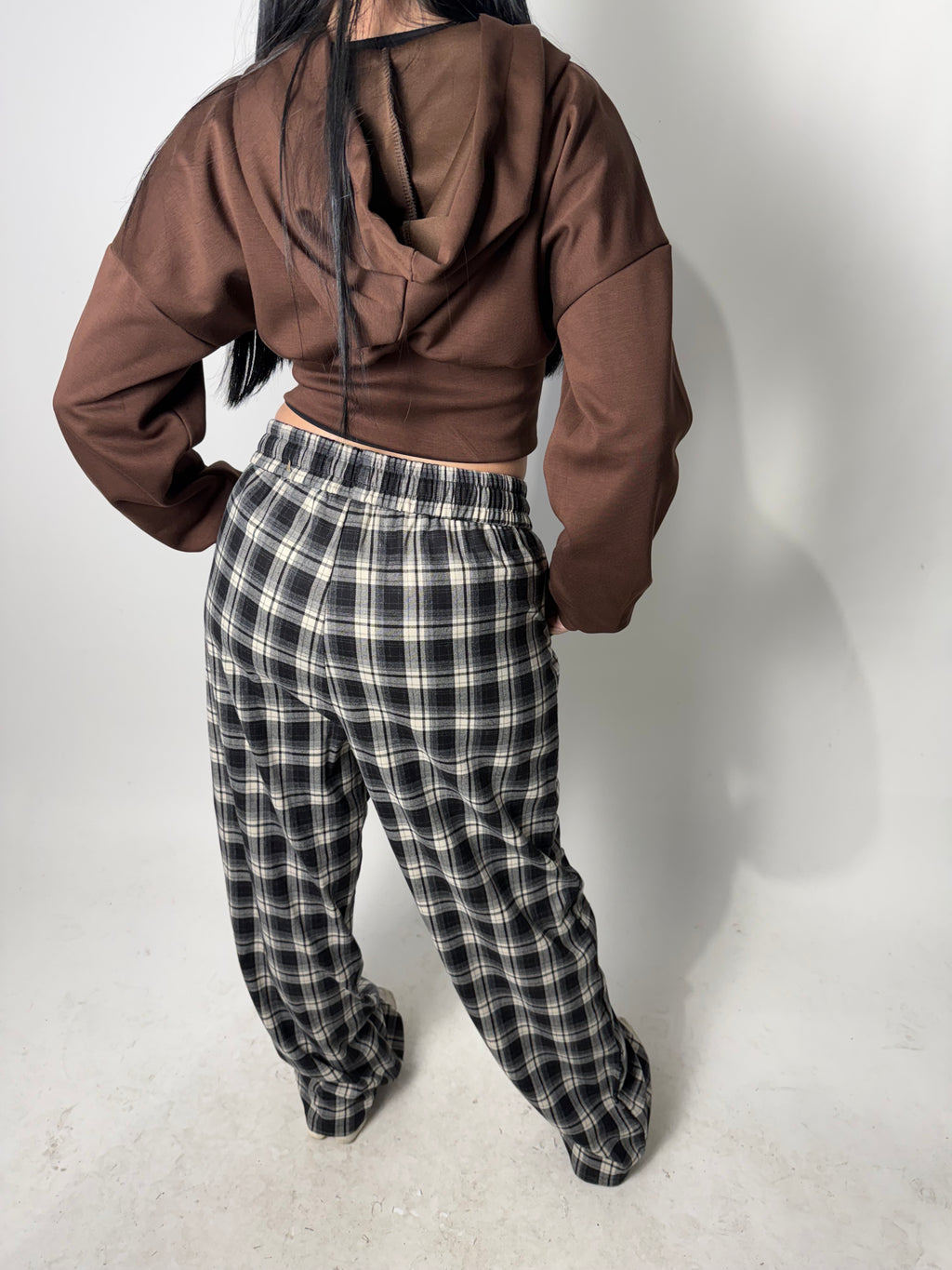 Pantalone Checked Nero