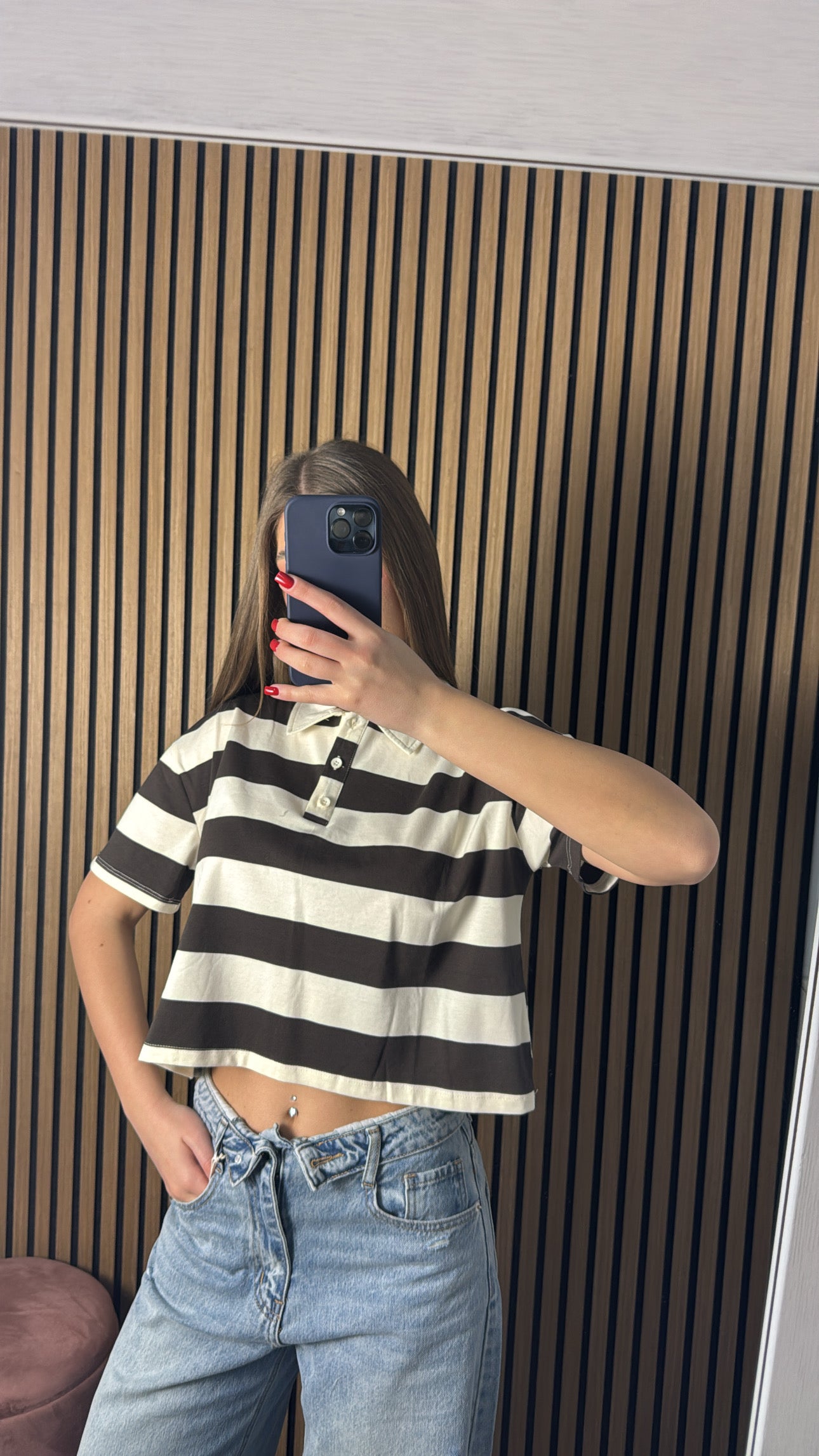 Maglia Candy Marrone e Crema