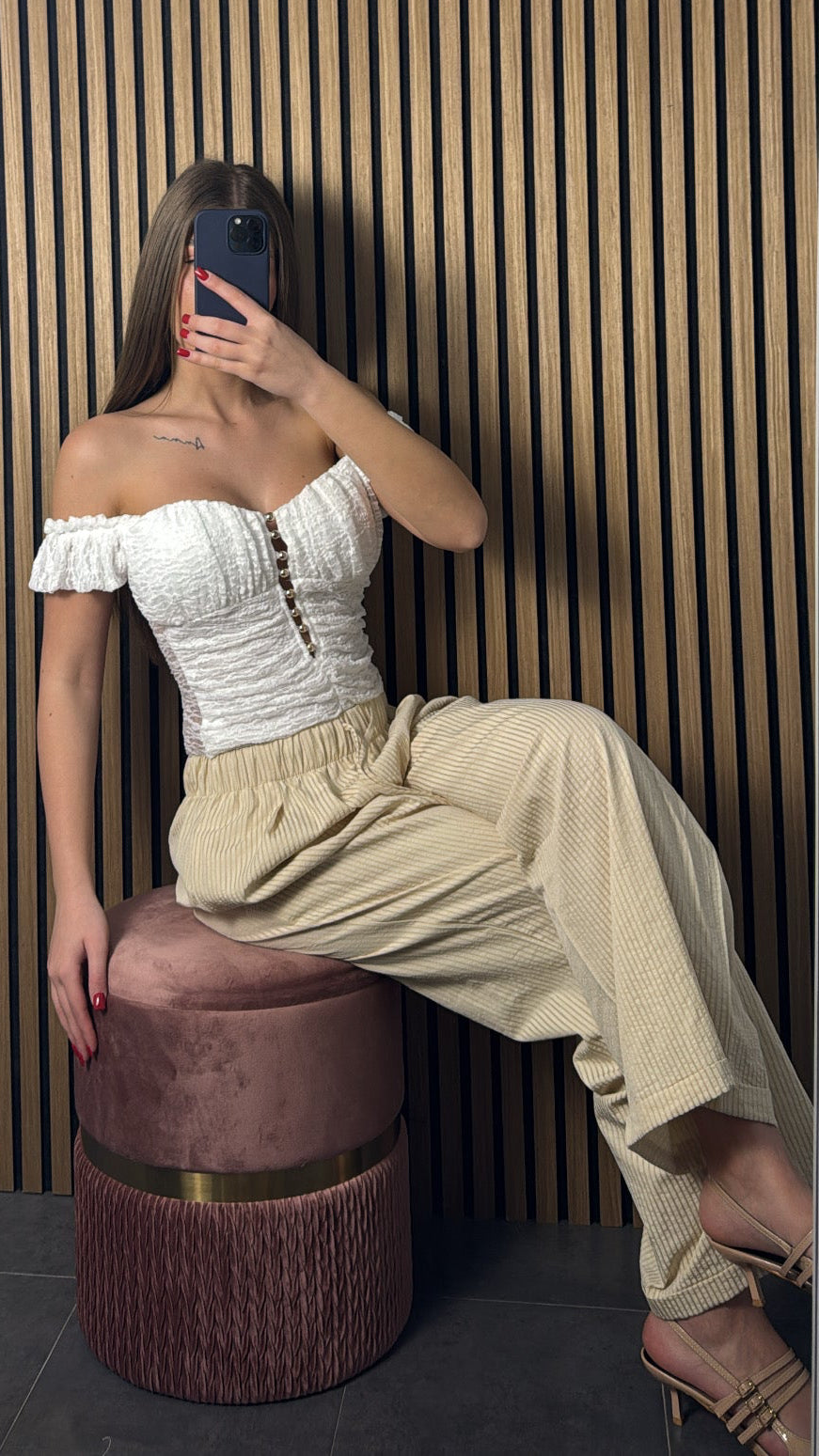 Pantalone Giordy Beige