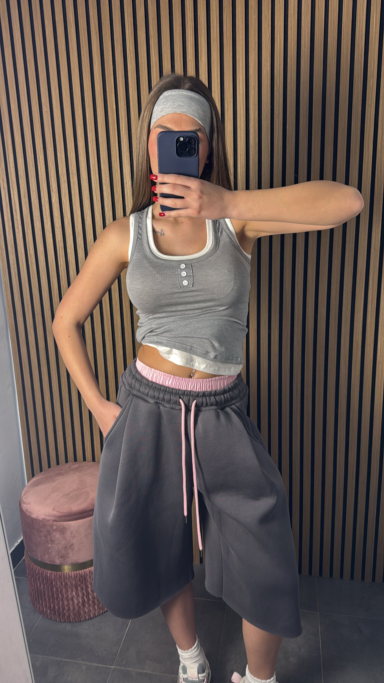 Canotta Double Grigia e Bianca