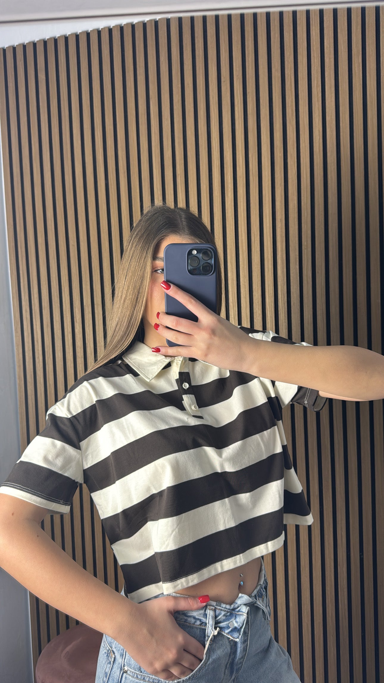 Maglia Candy Marrone e Crema