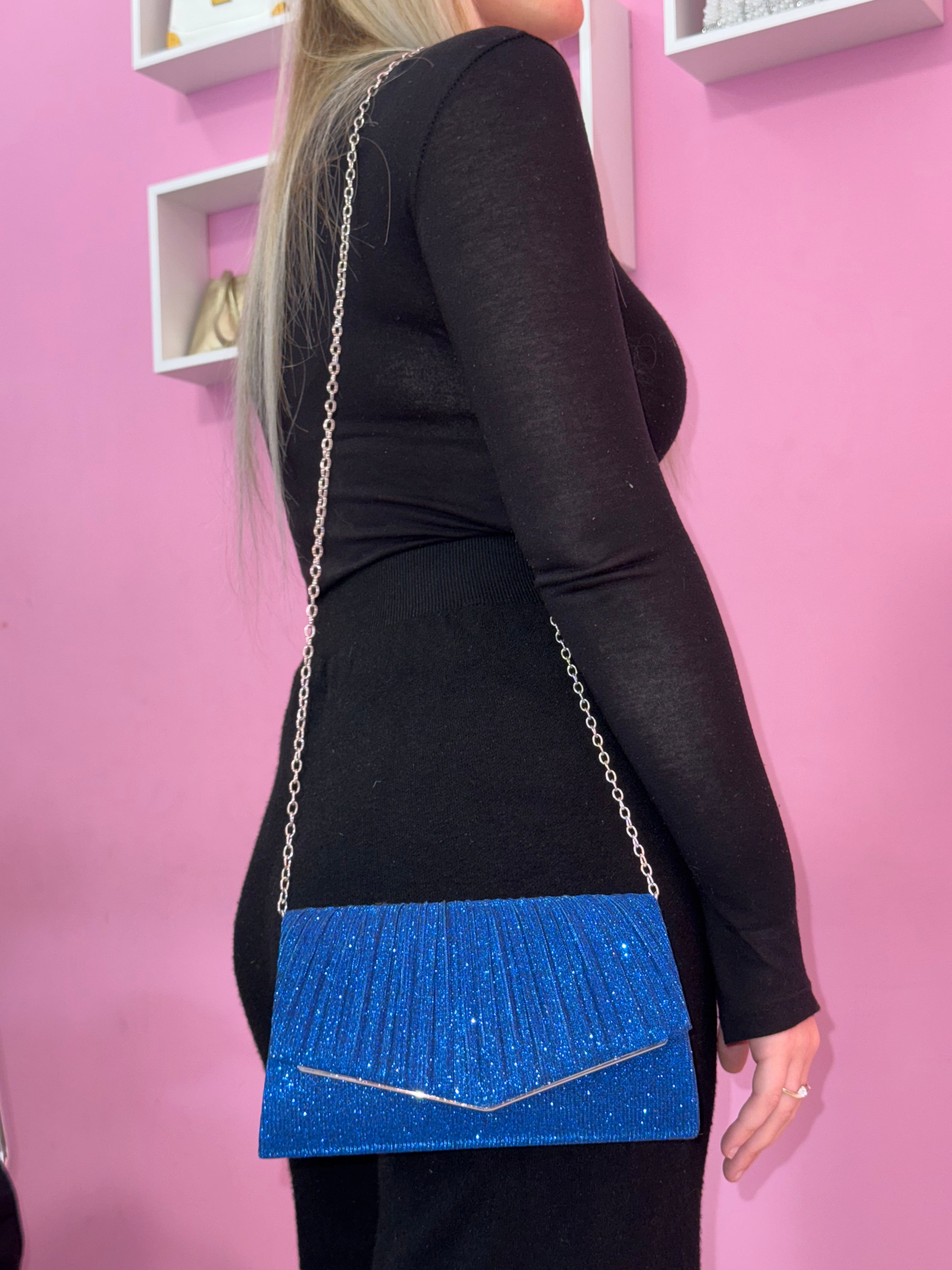 Pochette Blu Elegante