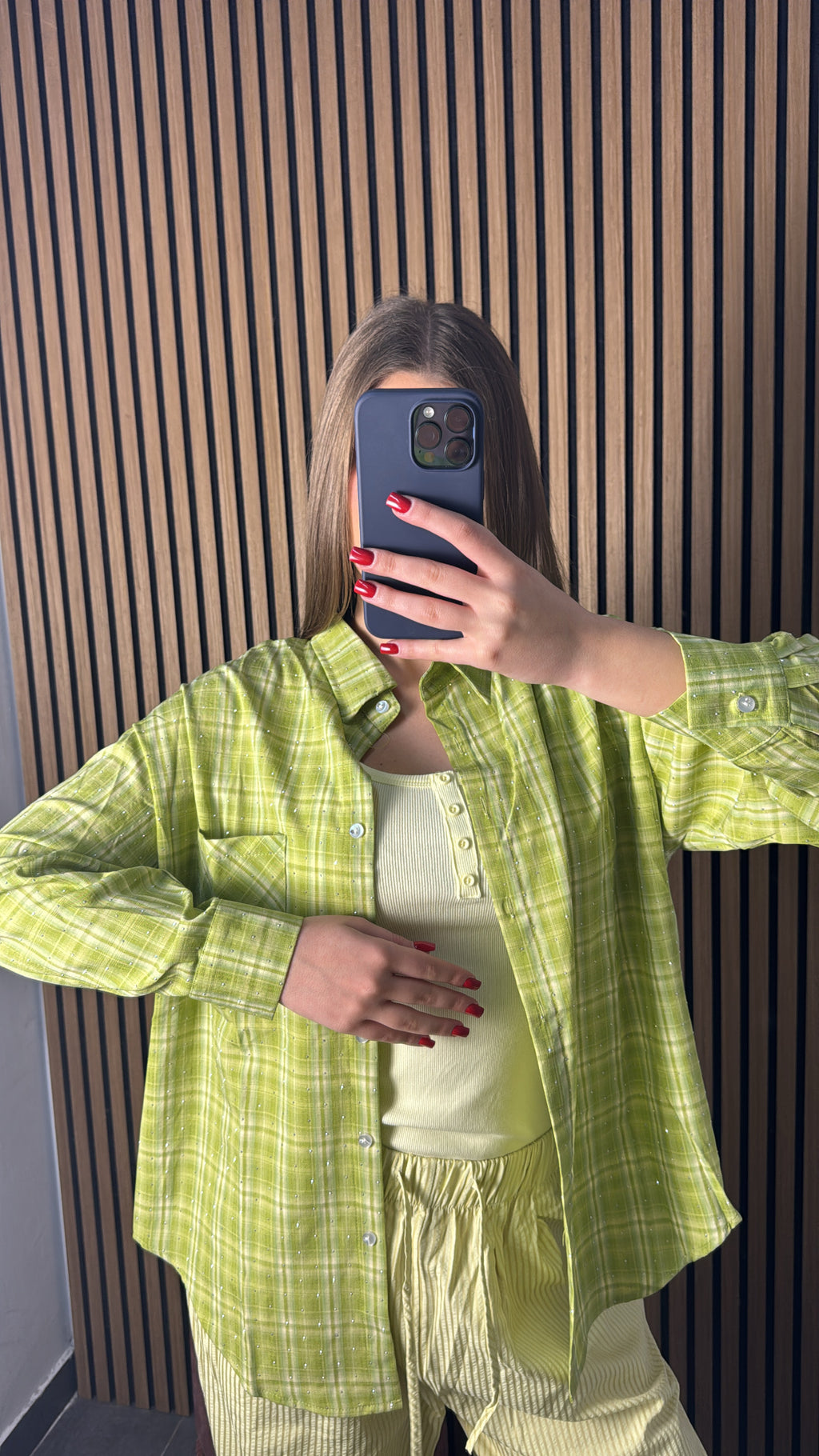 Camicia Summer Brillantinata Verde