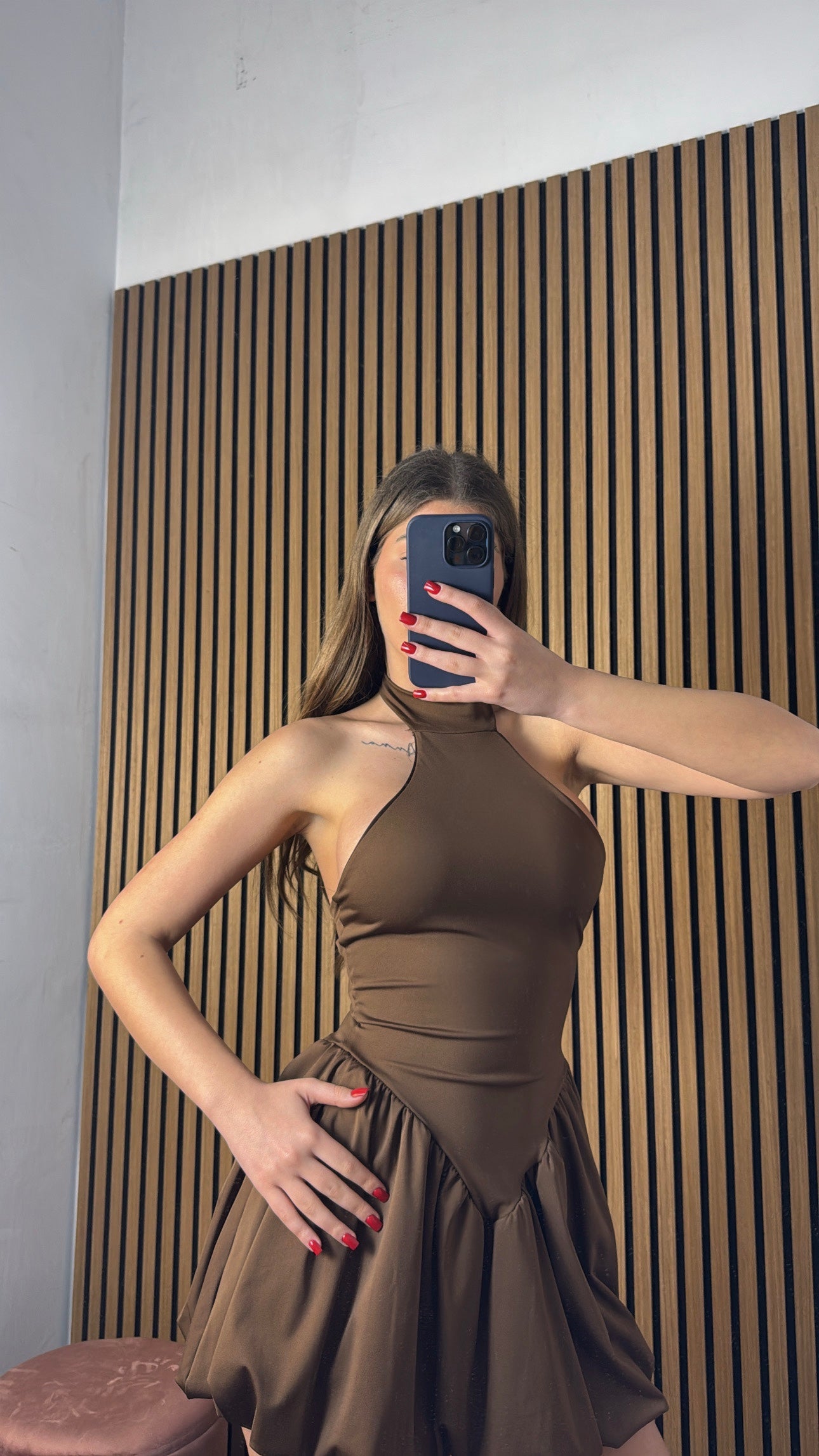 Vestito Bon Bon Marrone