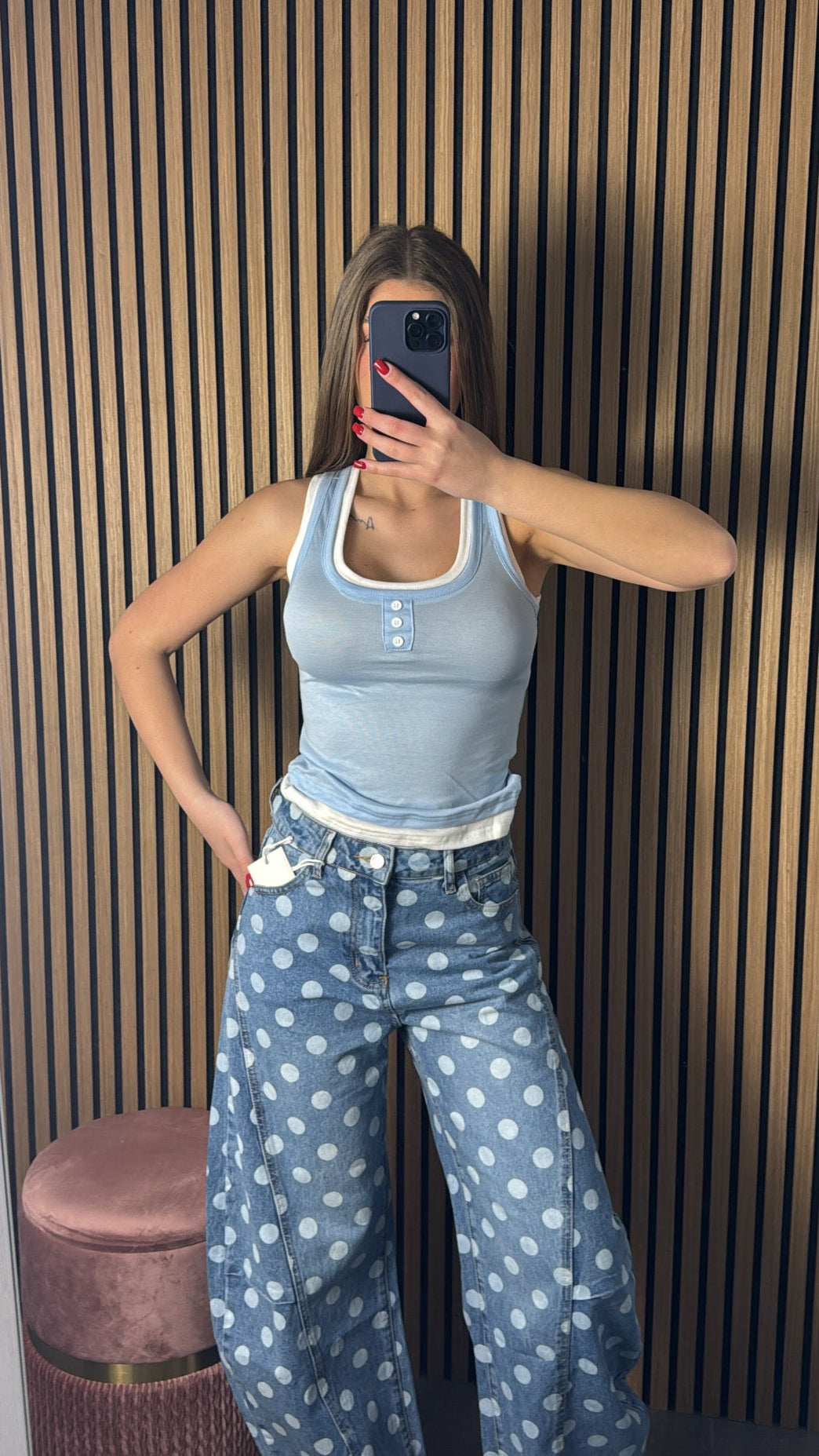 Canotta Double Azzurra e Bianca