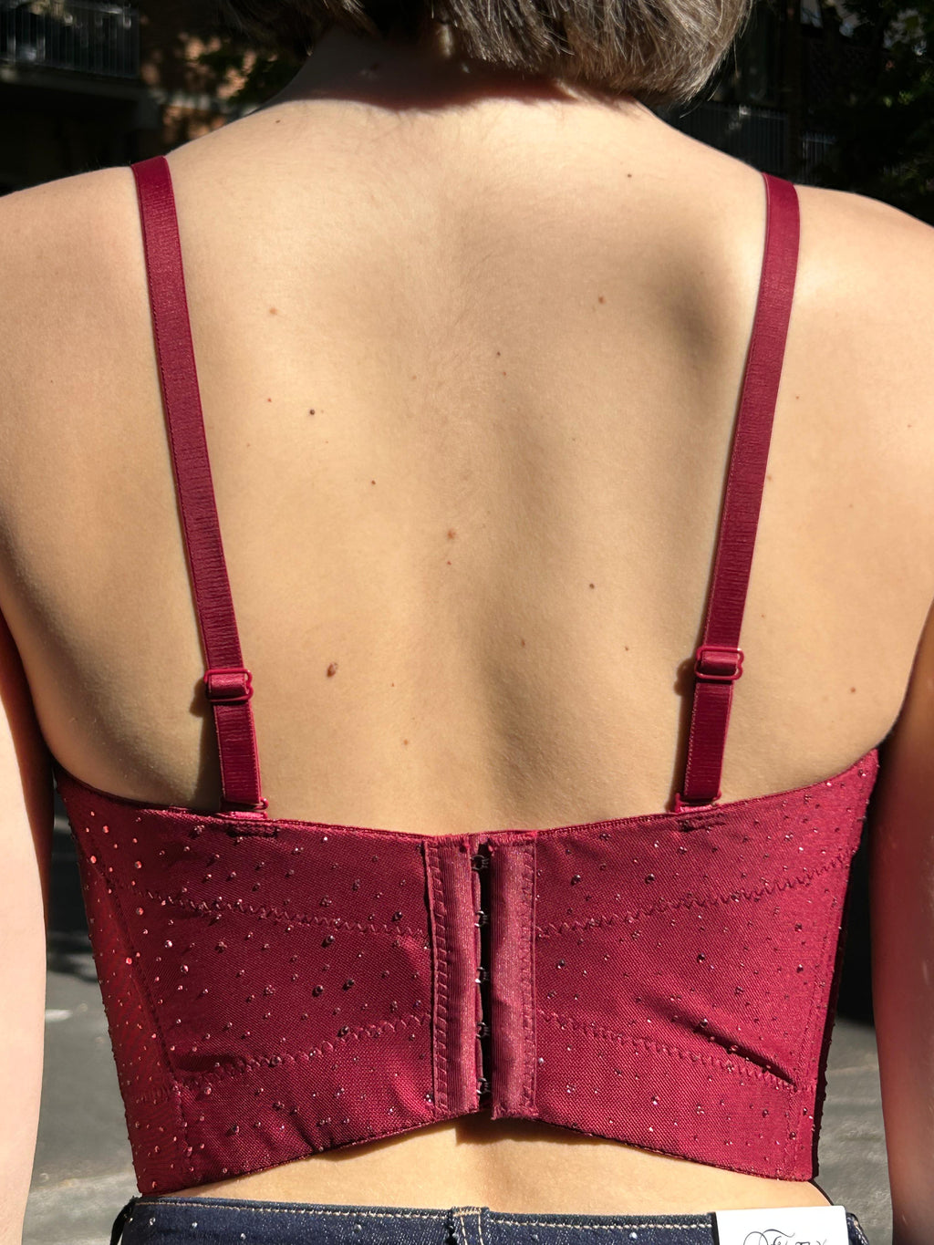 Corpetto Ruby Bordeaux Glitter