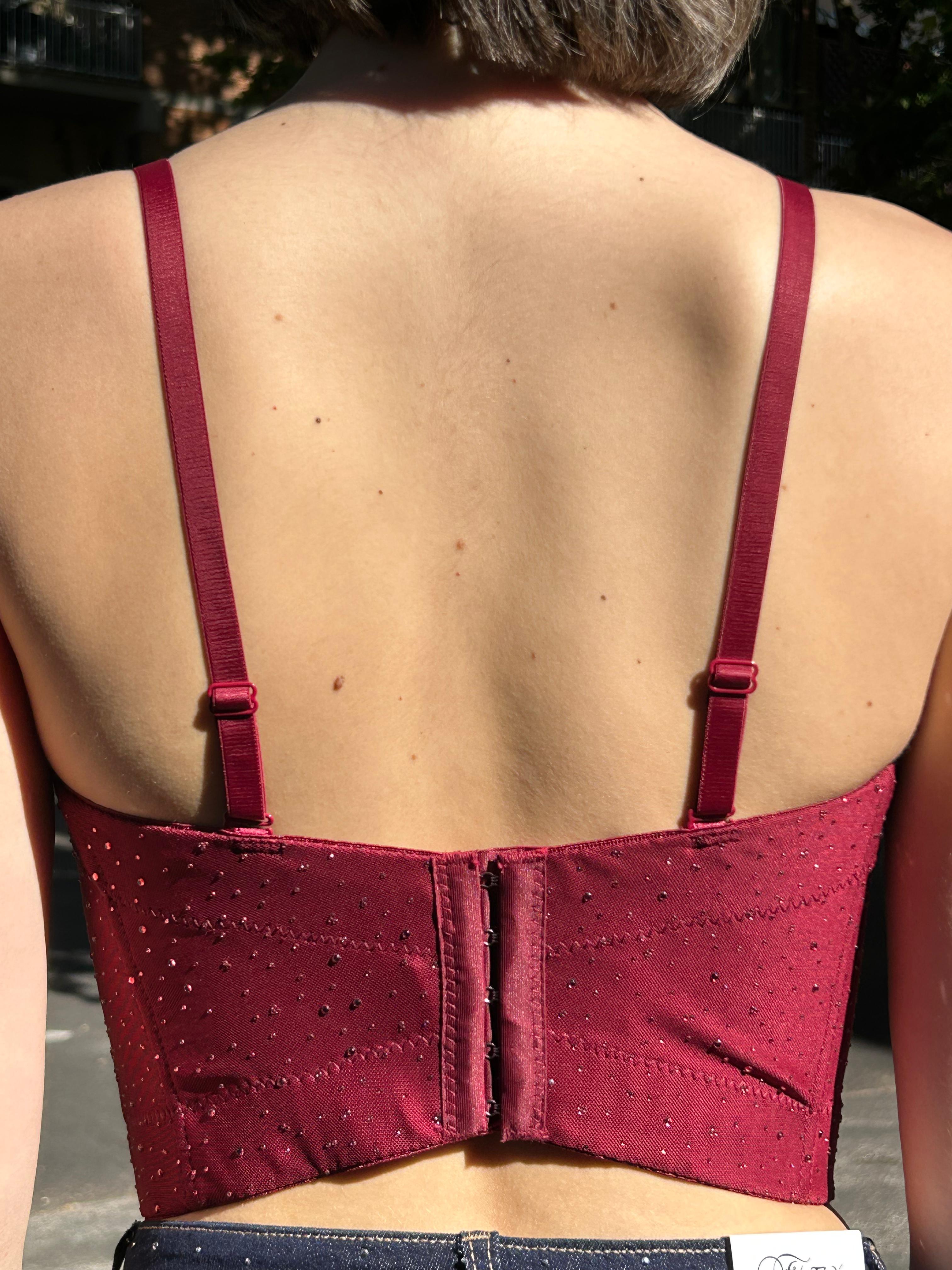 Corpetto Ruby Bordeaux Glitter