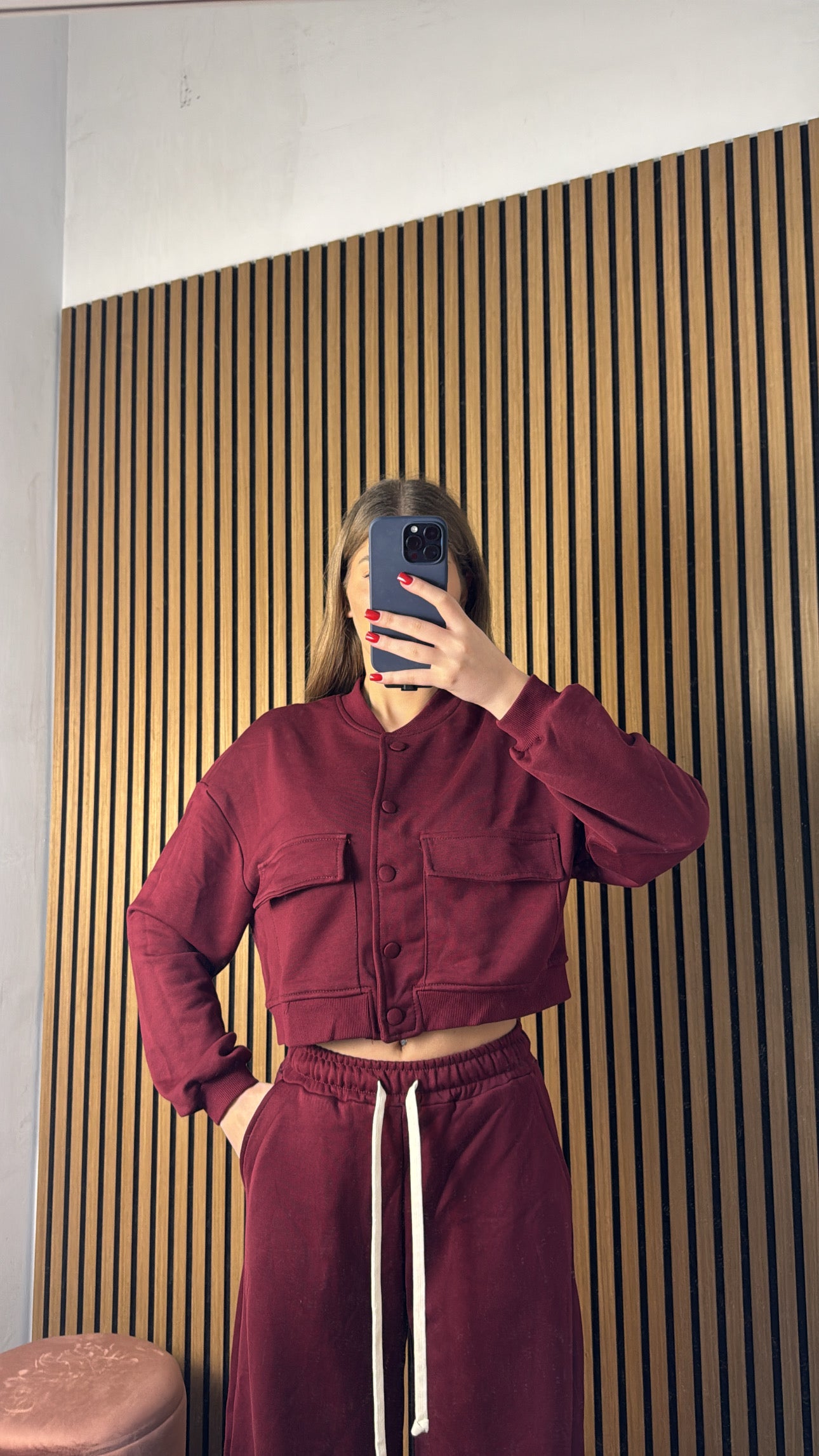 Tuta Bomber Bordeaux