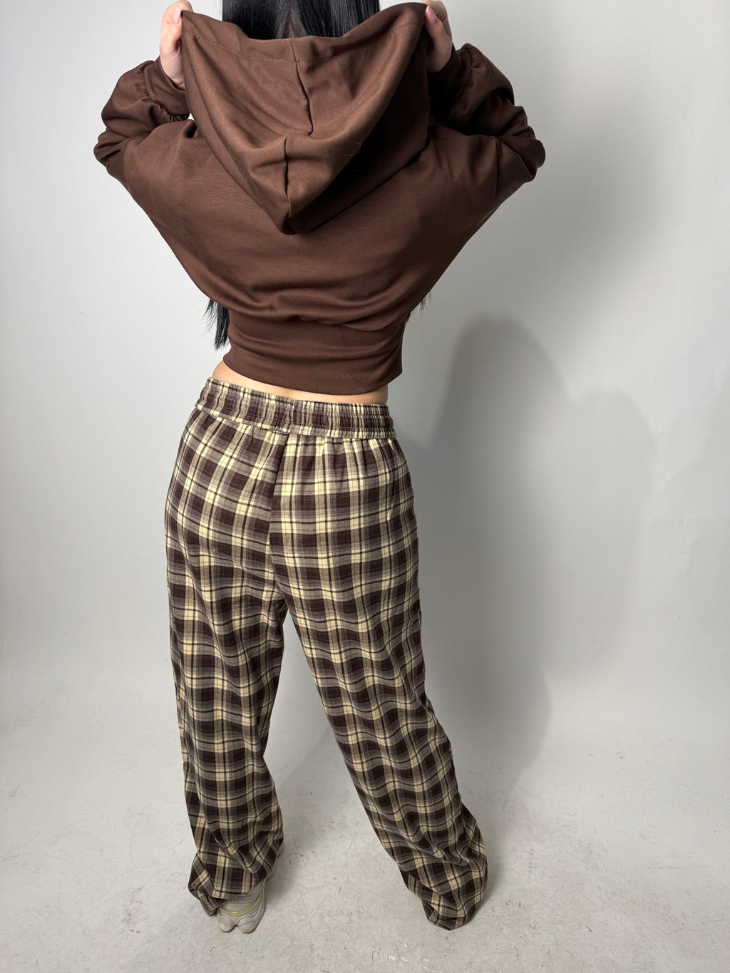 Pantalone Checked Marrone