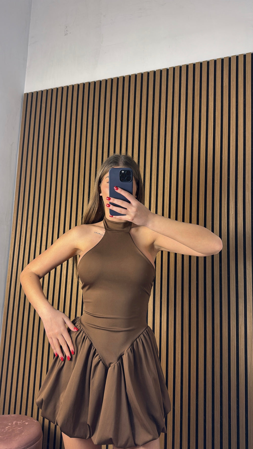 Vestito Bon Bon Marrone