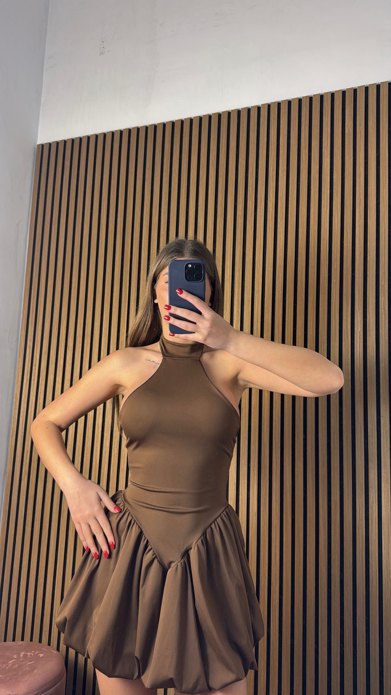 Vestito Bon Bon Marrone