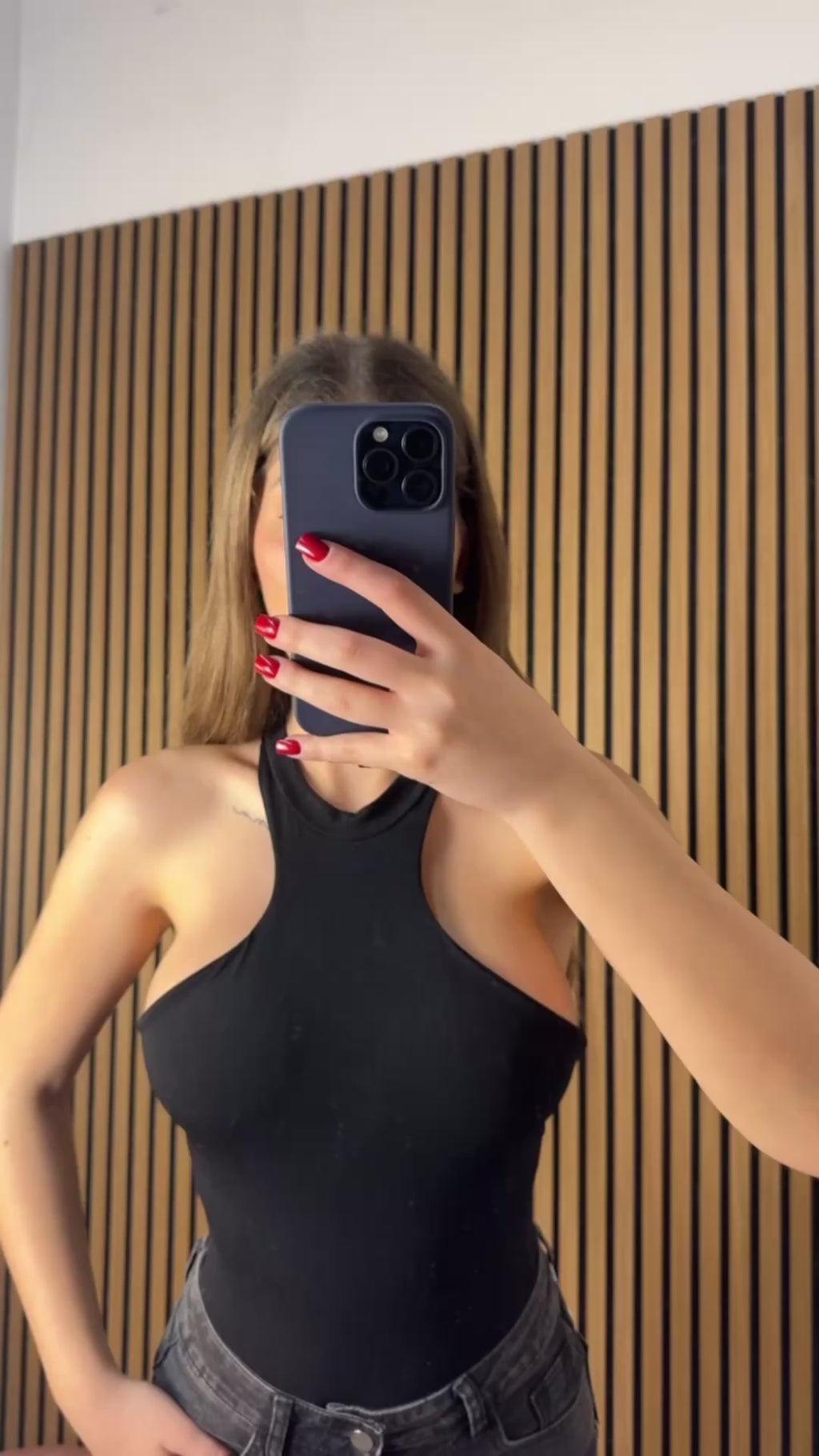 Minigonna Denim Nera