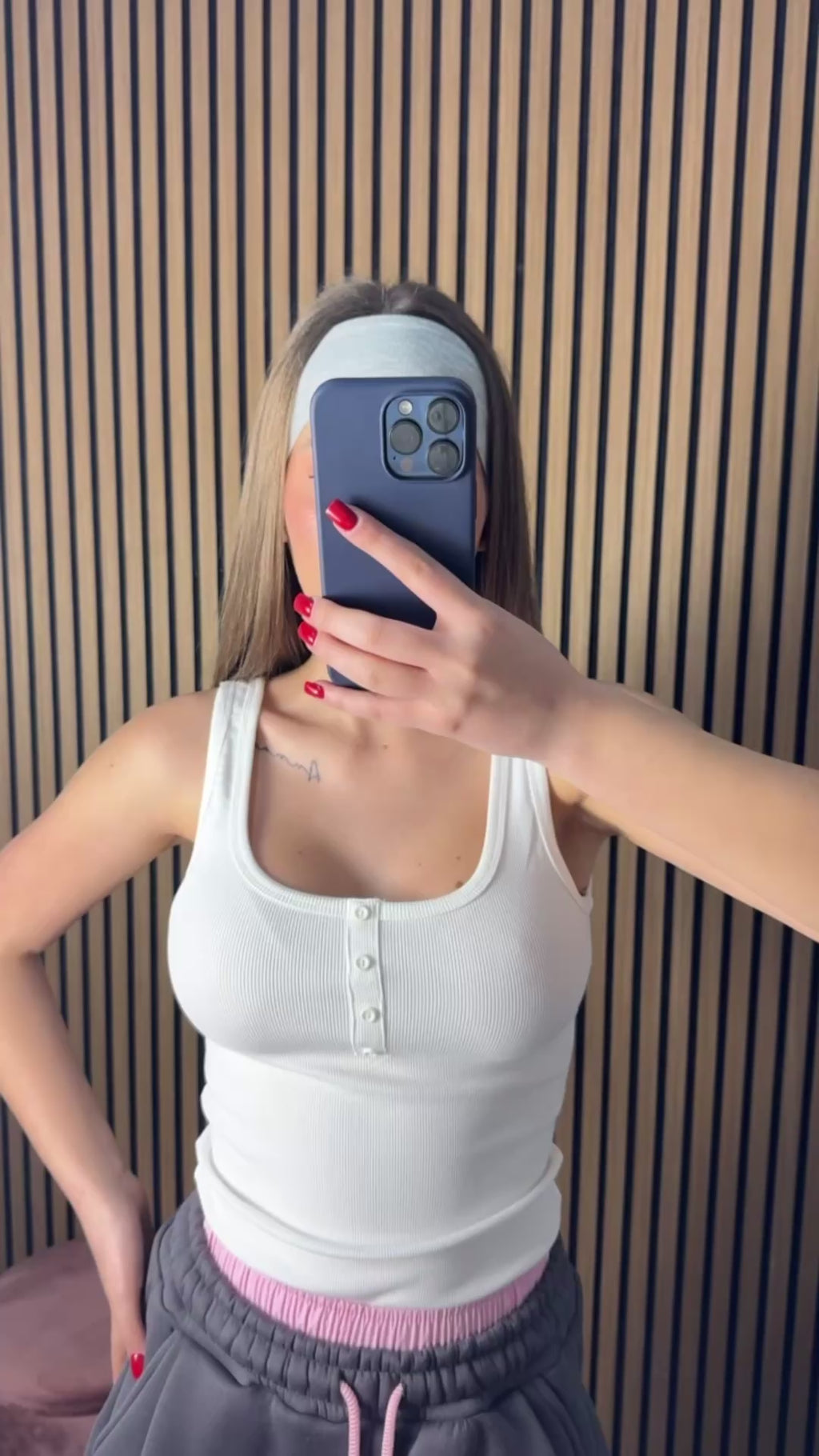 Canotta Button Bianca