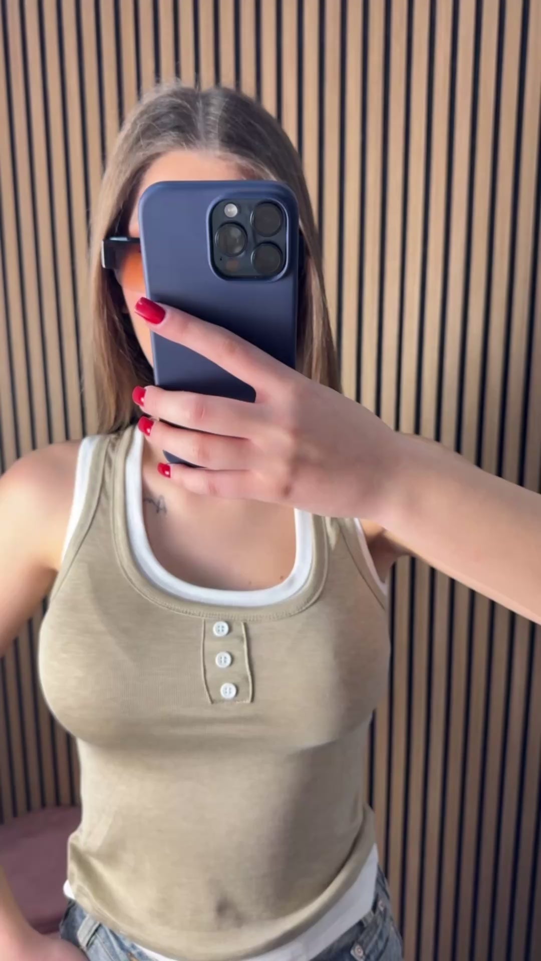 Canotta Double Beige e Bianca