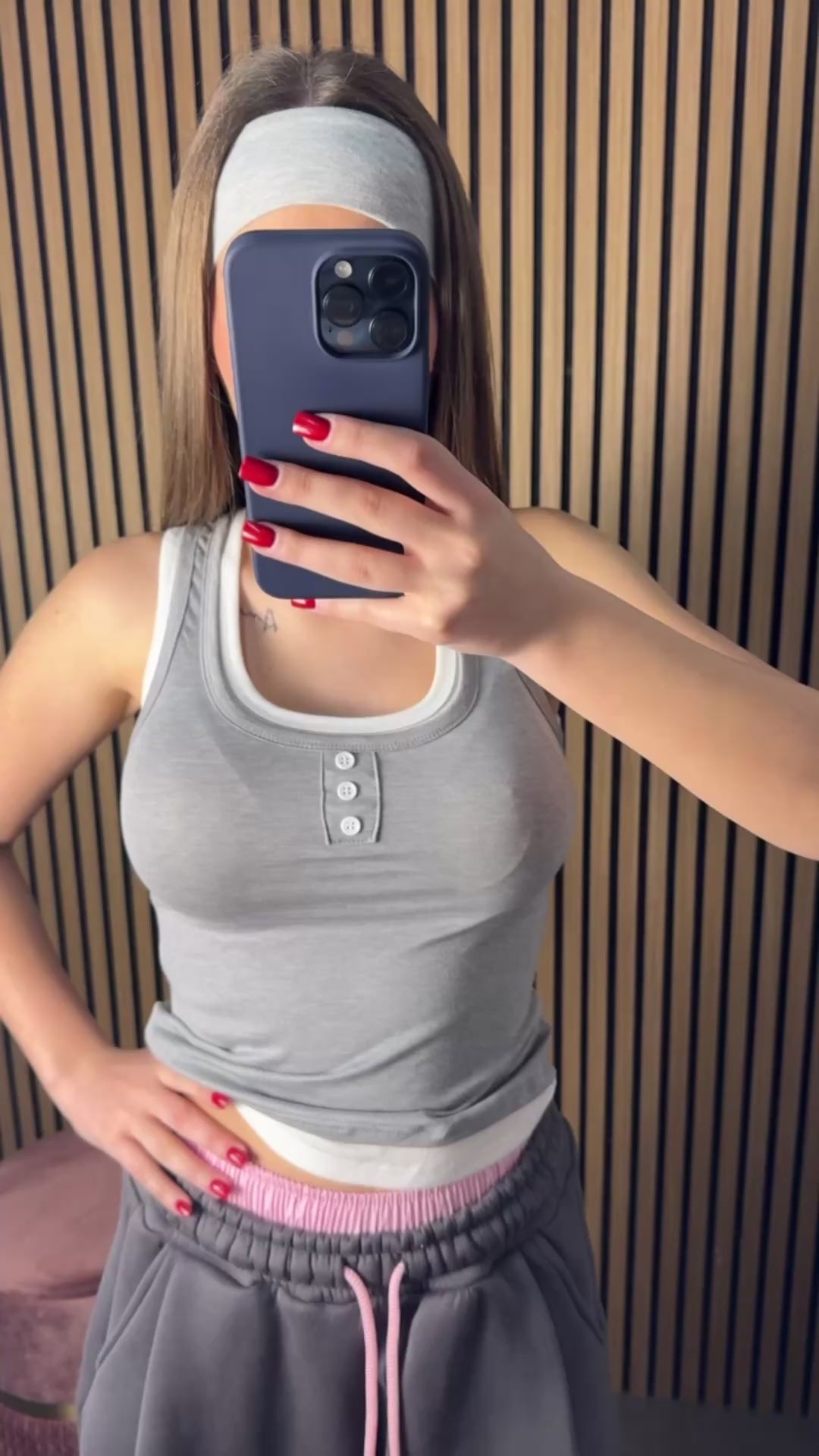 Canotta Double Grigia e Bianca